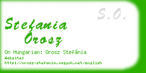 stefania orosz business card