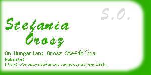 stefania orosz business card